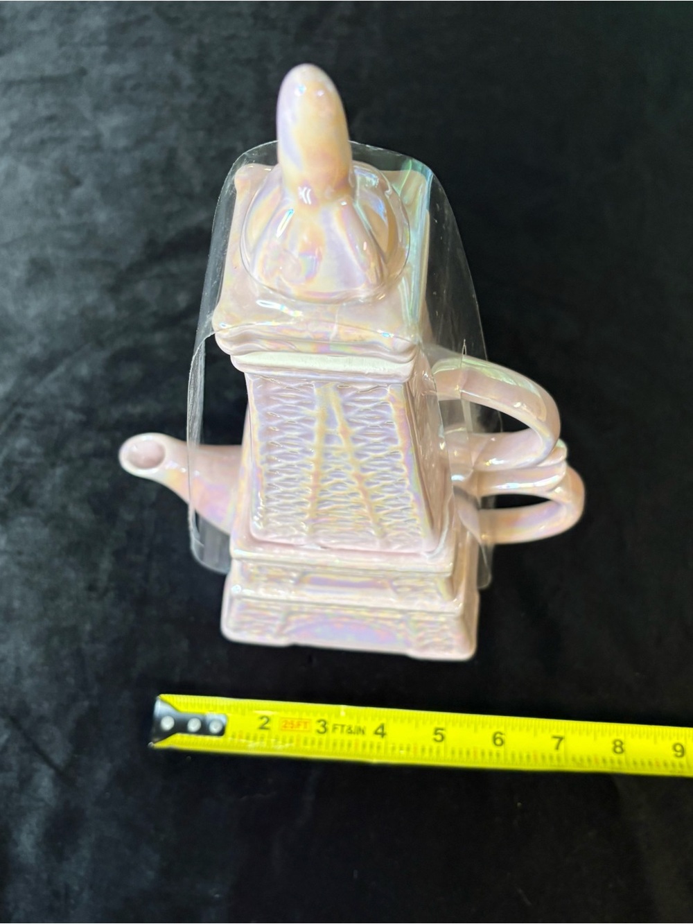 Iridescent Pink Eiffel Tower Teapot Set - Picture 7 of 8